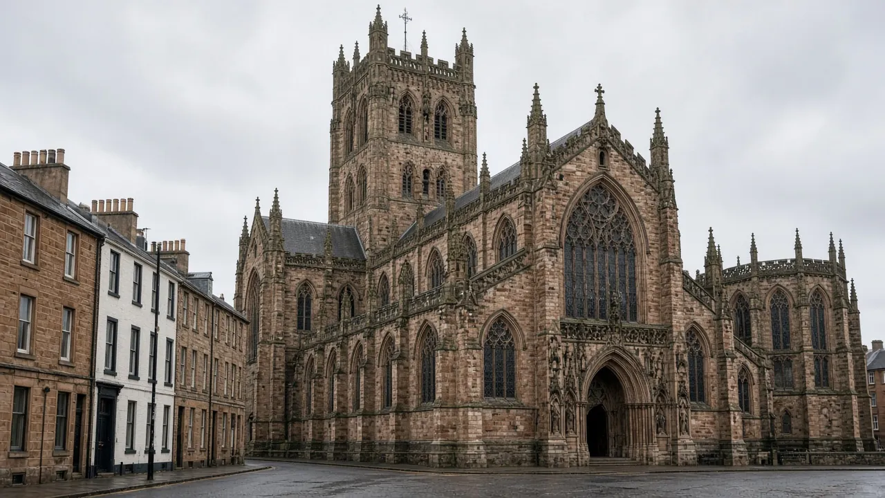 Paisley Abbey area in Paisley, Renfrewshire